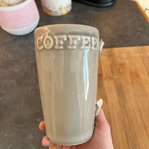 Gray Ceramic Coffee Mug - No Handle